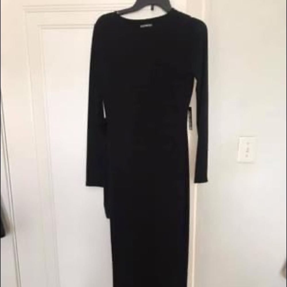 Express black slit gown